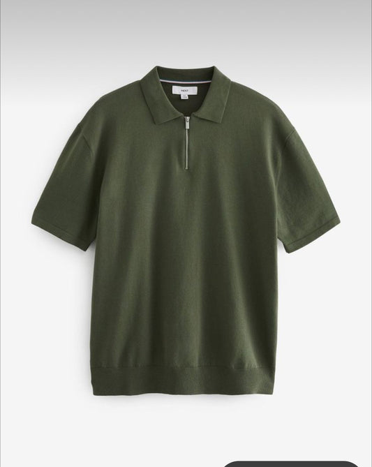 Zipped Polo T Shirt